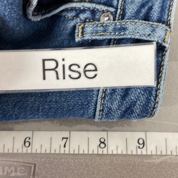 FREE PEOPLE Jeans Flare Leg Blue Denim Distressed Size 25 - Picture 9 of 11